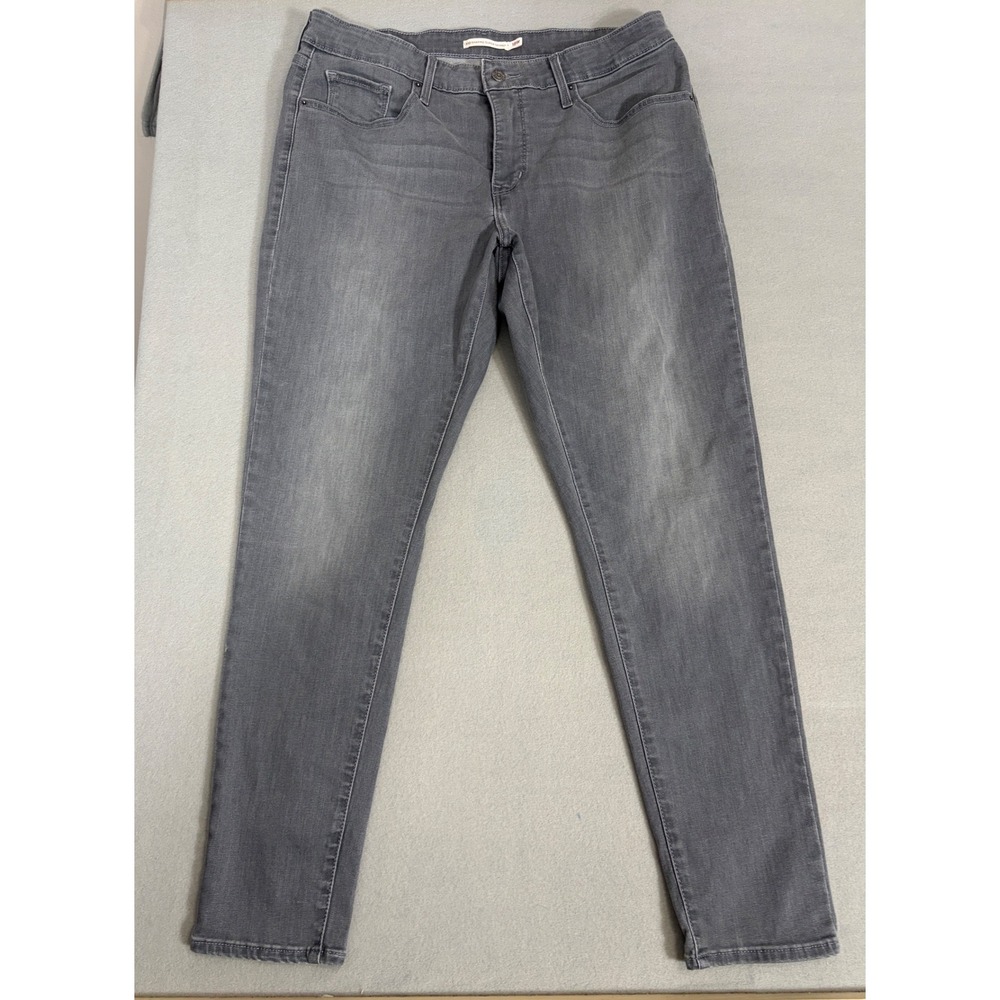 Levis 310 Shaping Super Skinny‎ Jeans Grey Plus Size 18W Denim Pants